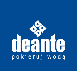 Deante logo granatowe www