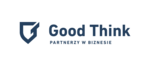 Goodthink logotyp pozioma claim granat
